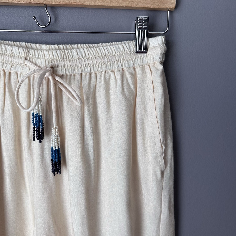 FARM RIO X Anthropologie Floral Print Martina Pants Women's S Blue Wide-Leg NWT - Picture 6 of 13